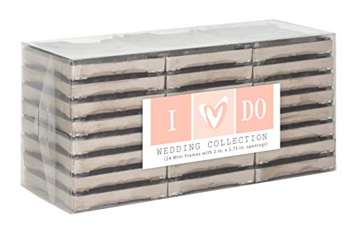 MCS Wedding Photo Frame/Placecard Holder, Rustic Brown, 24Pk - color: Rustic Brown