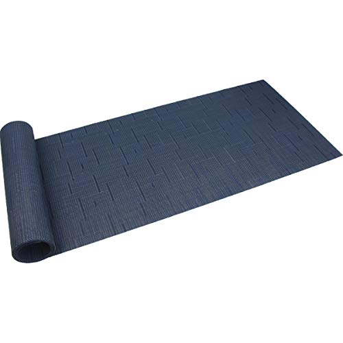 Placemat Matching with Table Runner,Cross-Weave Heat Resistant Placemat Washable Table Mats Sets(6pcs Placemats + 1 Table Runner, Navy Blue) - color: 03: Navy, size: 6 Placemats with 1 Table Runner
