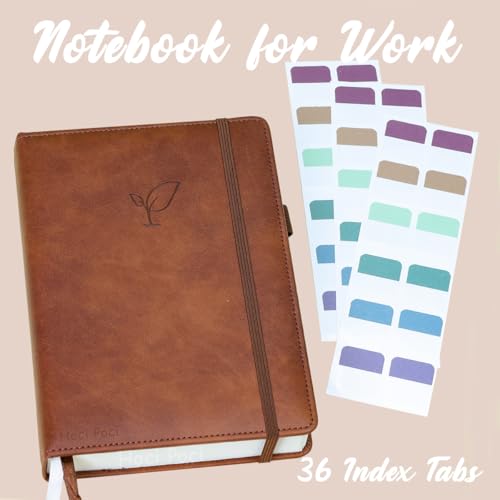 Hoci Poci 400 Pages Lined Journal Notebook, 5.8" x 8.4", Brown - color: Brown, size: Lined-400 Pages (5.7"×8.3")