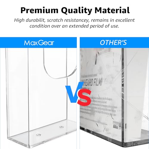 MaxGear Acrylic Brochure Holder Wall Mount, 4 Inch Wide, 3 Pack - size: 4"x9"