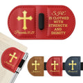 Personalized Magnetic Bookmarks,Bible Bookmark(Red,Proverbs 31:25) - color: Red, size: Proverbs 31:25