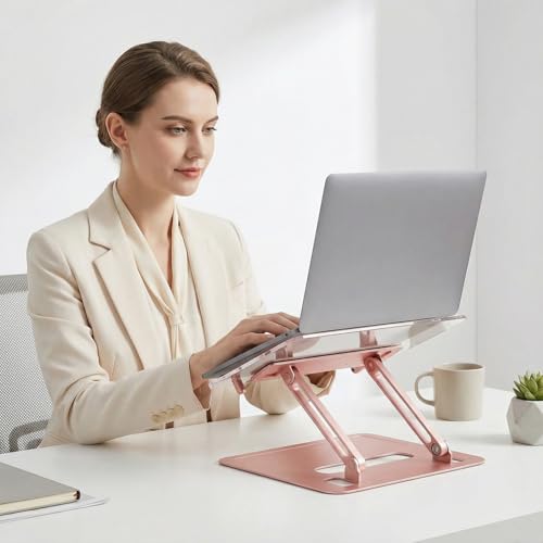 Acrylic Adjustable Book Stand, Reading Stand with Lift Design, High-Density Alloy Desktop Document Holder for Document Recipe, Cookbook, Music Book (Rose) - color: Rose