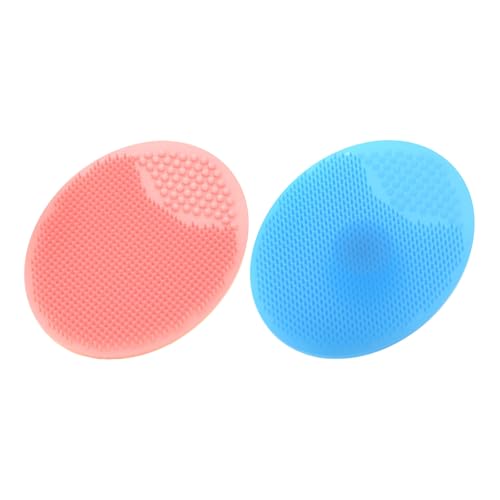 Silicone Face Scrubber-Soft Facial Cleansing Brush for Skincare Routine,Exfoliating Pad & Scalp Scrubber for Home Spa - color: [Mixed Items] 2, size: 2-pack