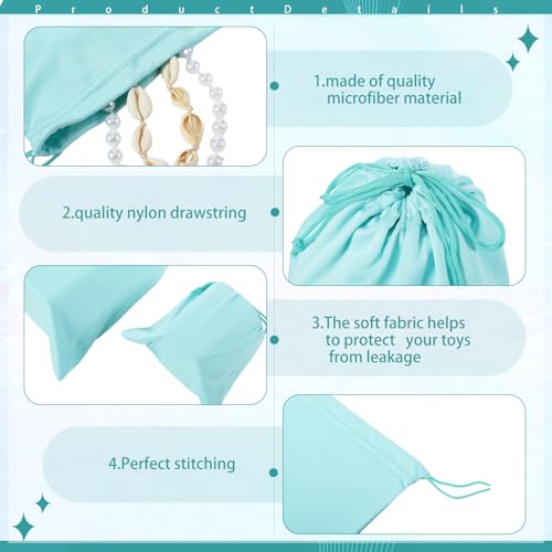 20 Pcs Satin Game Storage Bags for Women Men, S,M,L, Mint Green - color: Mint Green, size: S,M,L