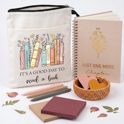 9 Pcs Book Lovers Gift for Women Bookworm Work School Office Gifts,Brown - color: Brown