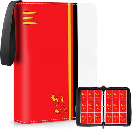 Trading Card Binder,Card Binder 900 Pockets,Card Book Holder Cards - color: Red, size: 900 Pockets