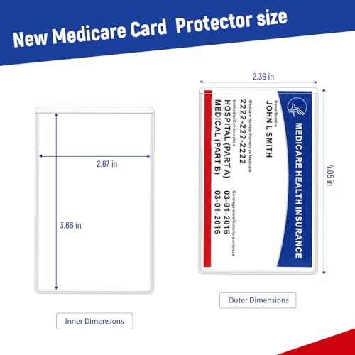 20 Pack Medicare Card Protector Sleeves for Wallets and ID Cards