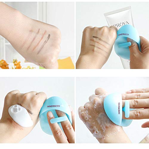 Super Soft Silicone Face Cleanser and Massager Brush Manual Facial Brush - color: Mix Colors (4 Pack)