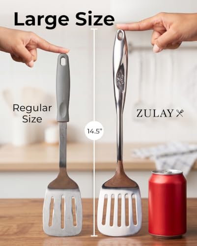 Zulay Kitchen Stainless Steel Slotted Spatula Turner - size: Slotted Turner