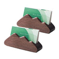 muso wood Business Card Holder for Desk 2 Pack (Walnut) - size: Walnut 2 Pack