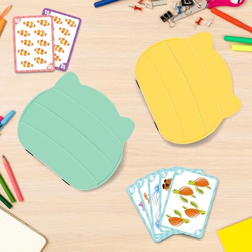 Card Holders for Playing Cards, 2 Pack Playing Card Holder (Green & Yellow) - color: Green & Yellow