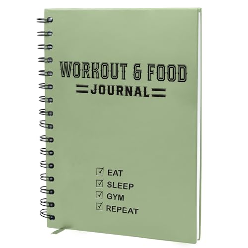 Nextnoid Hardcover Fitness & Food Journal - Workout & Meal Planner Notebook for Men & Women - A5 Sturdy Food Log Journal to Track Diet, Gym & Home Workouts - Green - color: B.Green, style: Fitness & Meal