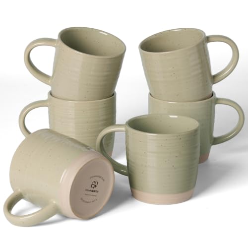famiware Coffee Mugs Set of 6, 13 oz Mug Set, Ceramic Cup Set with Handle - color: Constellation-Honey, size: 6 Count (Pack of 1)