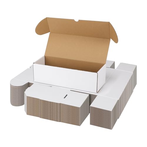 10 inch Toploader Storage Boxes 25 Pack, Bulk White Card Box - size: 10.63x4.13x3.19 inch