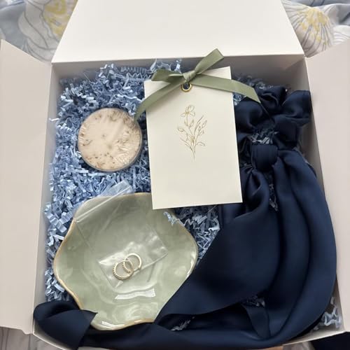 2Pcs Ceramic Jewelry Dish - Lotus Leaf Shape, for Ring Holder Necklace Small Key, Suitable for Mother Friend Sister, Gifts for Women, Cute Plate Trinket Tray, Home Decor (Green-2PCS) - color: Green-2PCS