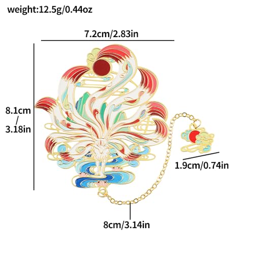Shan Hai Jing Divine Beasts Bookmark Phoenix Dragon Koi Deer Good Luck Gift - color: Style 6 Gift Boxed