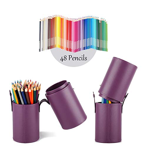 Narwey Makeup Brush Holder Travel Brushes Case Bag Cup Storage Dustproof for Women (Purple) - color: Purple
