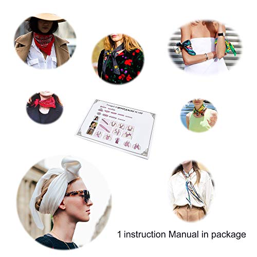 YOUR SMILE Silk Feeling Scarf Women's Fashion Pattern & Solid Color Large Square Satin Headscarf - color: 332