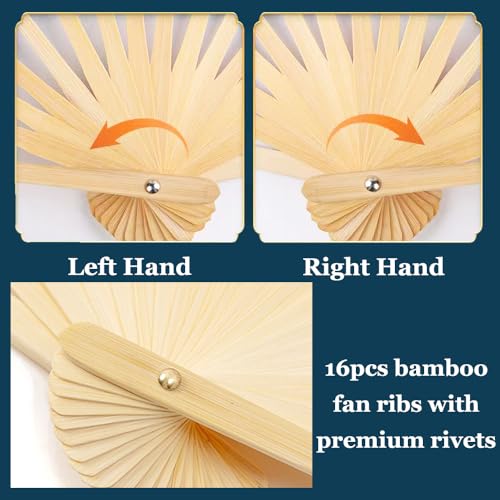 BRYCTSISEN Silk Belly Dance Fan Veil 2 Pairs Long Performance Folding Fan - color: Colorful