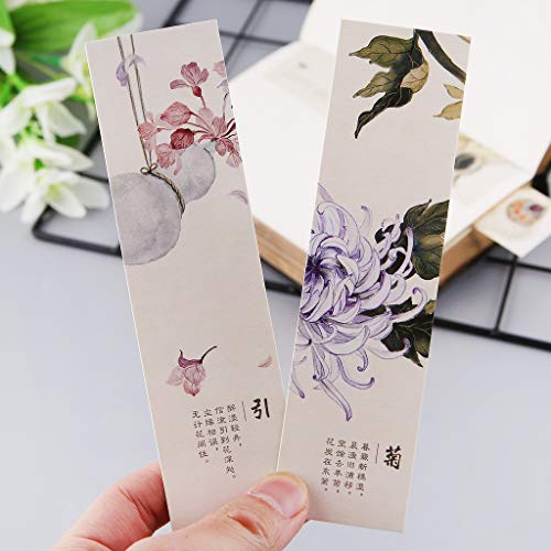 30 Pieces for Creative Chinese Paper Bookmarks Painting Cards Retro Beautiful