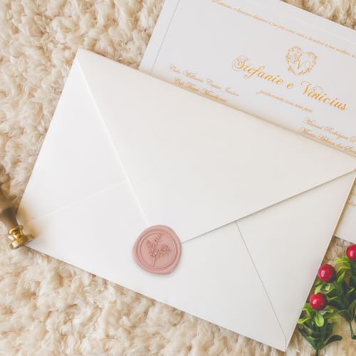 60 Pcs Wax Seal Stickers Set (3 Designs in 1 Pack) - Adhesive Backed Elegant Floral Designs for Wedding Invitation Envelope Seal Stickers Gift Wrapping (Dusty Pink) - color: Dusty Pink