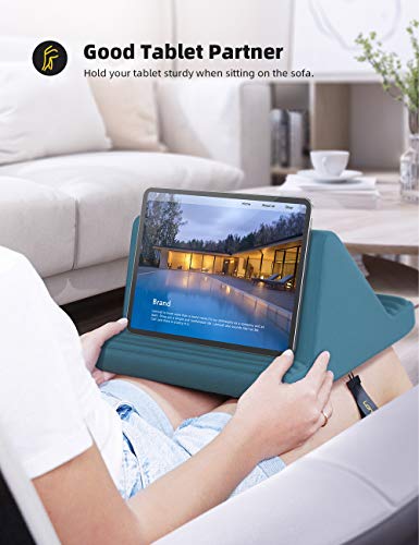 Lamicall Tablet Pillow Stand iPad Bed Soft Holder for Lap 6 Viewing Angles - color: Blackish Green