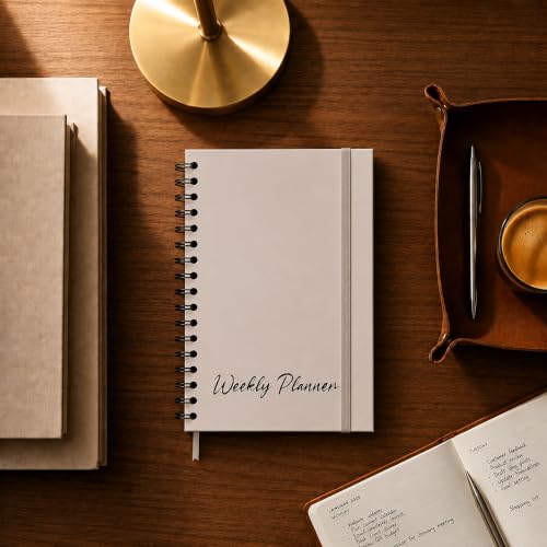 Nextnoid A5 Undated Weekly Planner with Goal & Habit Tracker, Beige - color: c-Beige, style: b-Weekly Undated