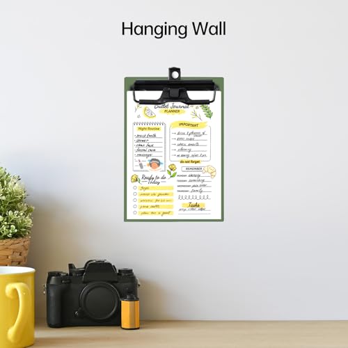 FRETONBA Mini Clipboard 4x6 Inch with Pen Holder, 2 Pack, Green - style: 2Pack-Green