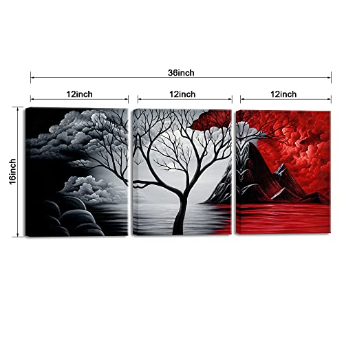Wieco Art 3 Panels Abstract Canvas Wall Art for Home Decorations Wall Decor - size: 12x16inchx3pcs
