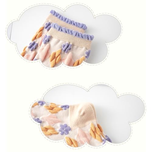 Lavish Lavender Argyle Frill Socks for Women, Dress Socks - color: 5pair-pink3