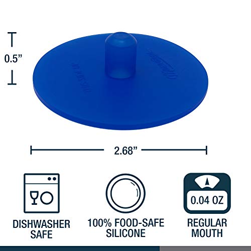 Masontops Pickle Pipes - Waterless Airlock Fermentation Lids - Regular Mouth Mason Jar Fermenter Caps - Premium Silicone - size: Small Mouth 8PK