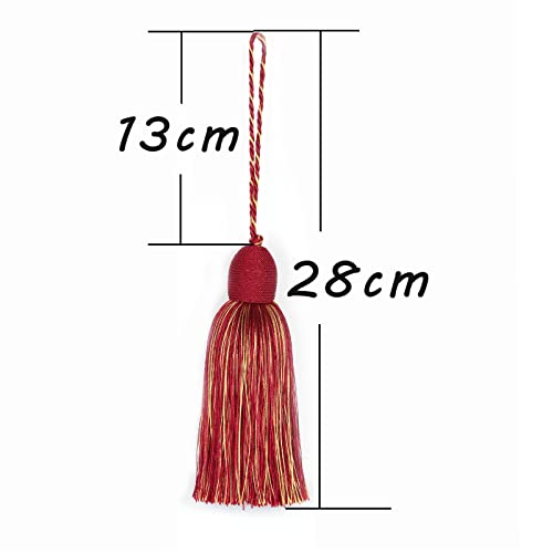2Pcs Key Tassel with Loop DIY Handmade Craft Accessories - color: Mix Red