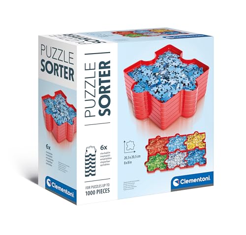 Clementoni- Puzzle Sorter: 6 Trays for Easy Jigsaw Puzzle Sorting Up to 1000 Pieces (10+ Months)