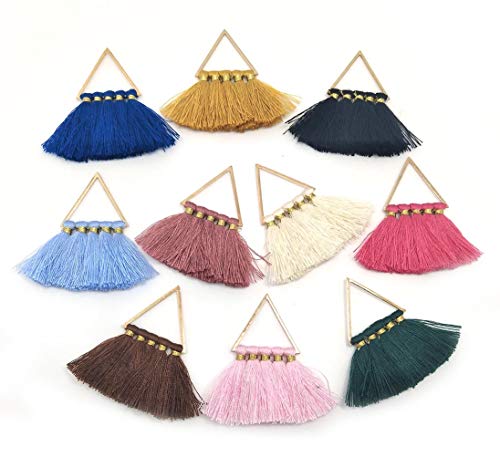 20Pcs Cotton Cord Handmade Mini Tassels, Colorful Earring Tassels Assorted Colors Randomly (17) - color: 17
