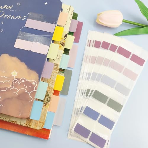Potanro Sticky Tabs 720pcs Color Tabs for Notebooks 1 Inch Book Tabs - size: Medium