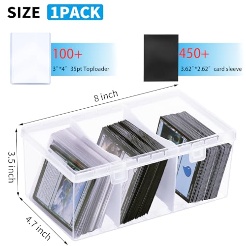 CDBXPRG Trading Card Storage Box with Dividers, Fit for Toploader,1 Pack - style: 1 Pack