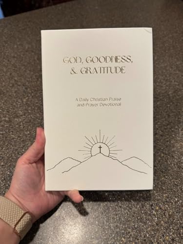 Christian Devotional Journal - God, Goodness & Gratitude - 2026 Faith-Based Gratitude and Prayer Journal for Daily Prayers, Bible Study, and Spiritual Growth - White Leather Hardcover - color: White