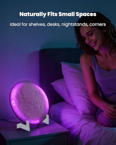 Nobiggie Meteorite Texture Ambient Lighting, Halo Glow, White, 8.66 in - size: 8.66 in
