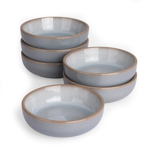 famiware Ceramic Soy Sauce Dish, 3oz Dipping Bowls Set of 6, Light Blue - color: Light Blue, style: Nature
