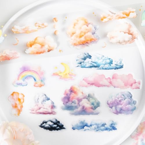 6 Rolls Pre-Cut Cloud PET Tape for Scrapbook Journaling - style: A Cloud
