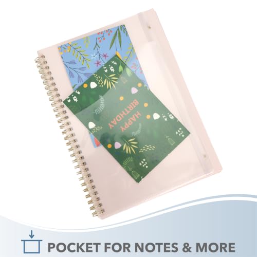 Mr. Pen- Graph Grid Spiral Journal Notebook Set, A5 (5.7" x 7.9"), 160 Page - color: Pink