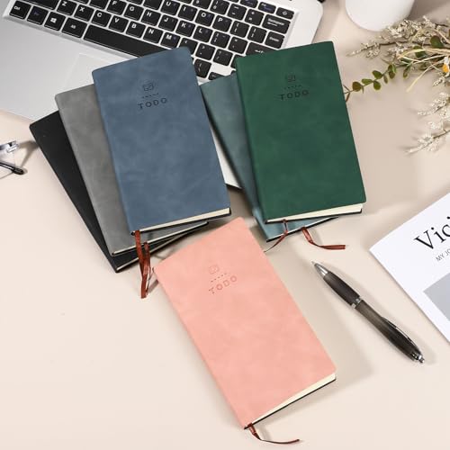 PATIKIL 2Pcs Planner Notebook, A6 100 Sheets Undated to Do List Daily Weekly Monthly Goals Tracker Pocket Notebook for Office Study Time Management Fitness Weeding, Sky Blue/Pink - color: Sky Blue/Pink