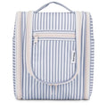 Narwey Hanging Travel Toiletry Bag for Women, Makeup Cosmetic Bag - color: CA-Greyish Blue Stripe, size: Medium