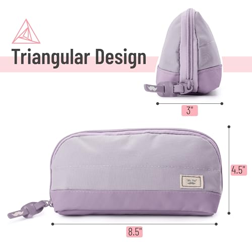 Mr. Pen- Wide-Opening Pencil Case, Triangle Design - color: Purple