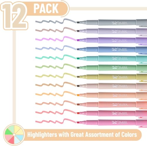 Mr. Pen- Highlighters, 12 Pack, Earthy Colors, Chisel Tip, Quick-Dry - color: Pastel 1, size: 12 Pack