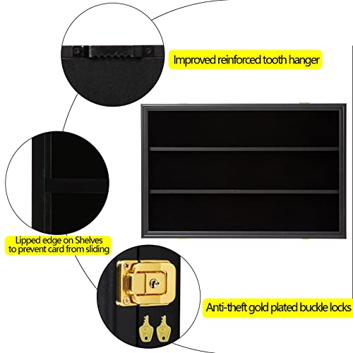 24 Sports Graded Card Display case for Shows, Black, Horizontal - size: 24 Card - Black - Horizontal