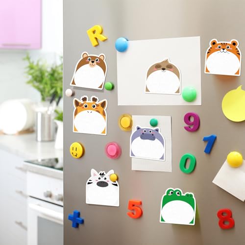 Yinder 24 Pads Safari Animal Sticky Notes Fun Kawaii Memo Self Stick - color: Multicolor, size: Lovely Animals
