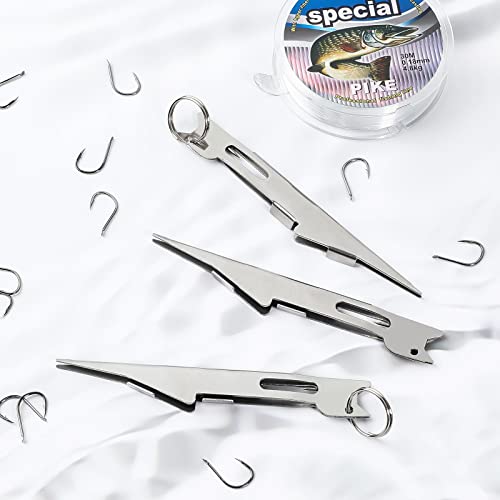 Deekin 3 Pcs Fishing Nail Knot Tying Tool Quick Tie Line Fly Tyer - color: Silver