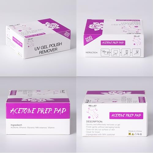GELLEN Nail Cleanser Pads and Polish Remover Pads 400 Pack with Tools - size: 402PCS (Remover Pads Included)