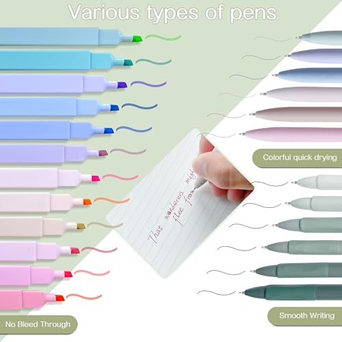 J6&H6 170Pcs Complete Bible Study Supplies Journaling Kit with Tabs, Highlighters and Color Pens, Notebook,Stickers & More Bible Accessories Set for Women, Beginner Christian Gifts(Green) - color: Green